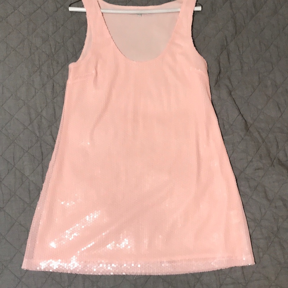 Pink sequin dress
